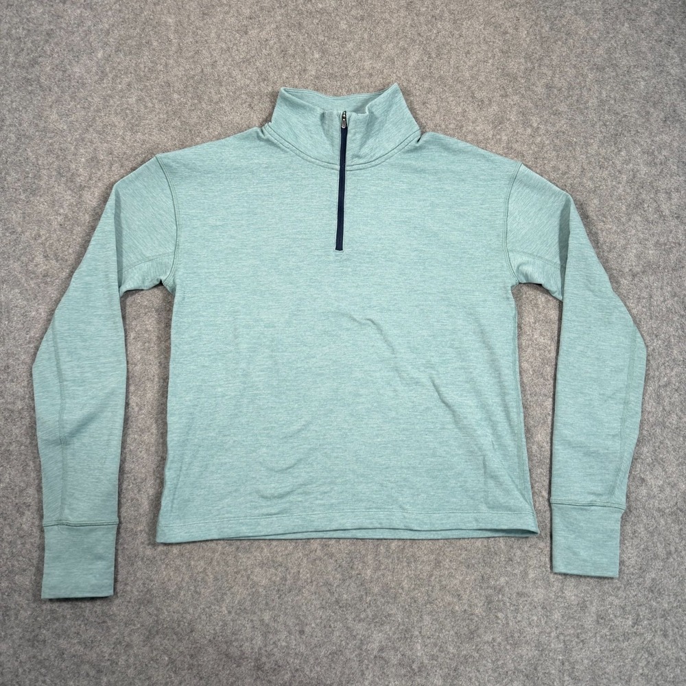 Outdoor Voices Teal Blue Quarter 1/4‎ Zip Fleece Sweatshirt Women's Size Small